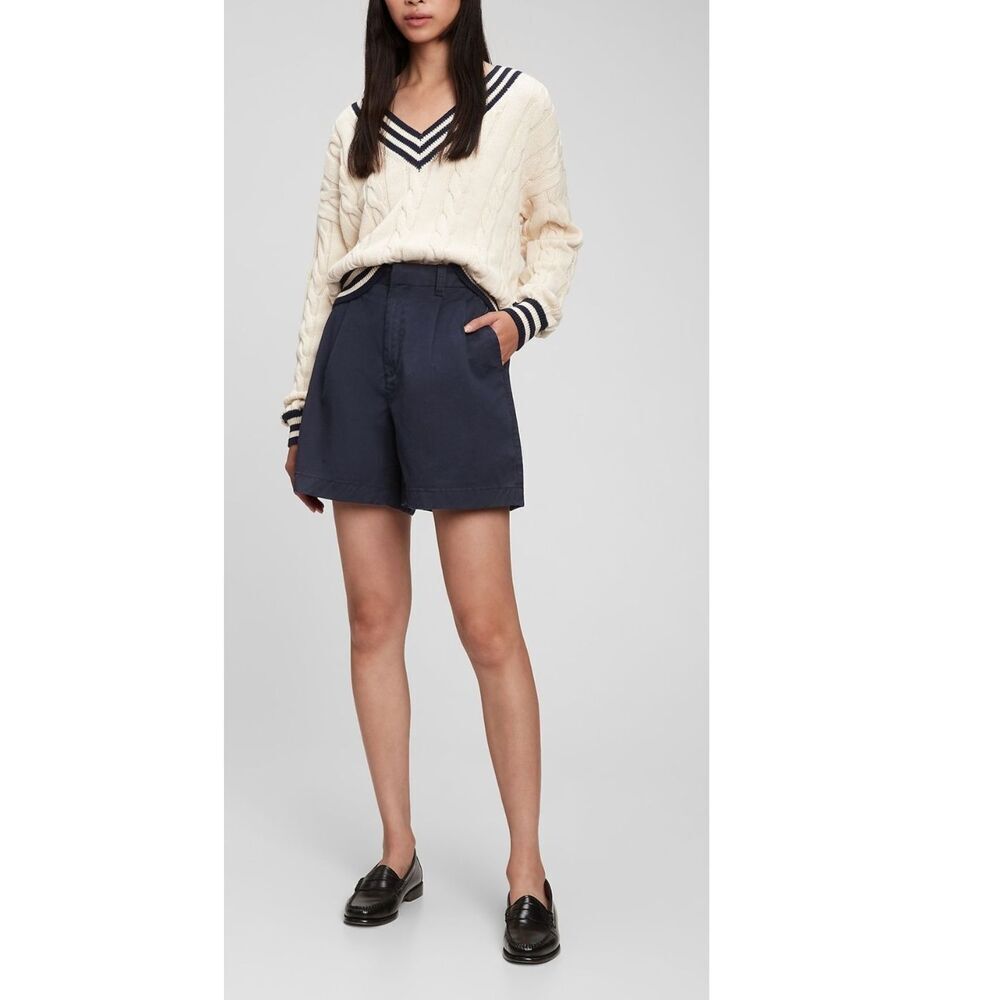 GAP High Waist Navy Blue Women's Shorts